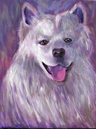 Painting titled "Biscuit" by Betty James, Original Artwork