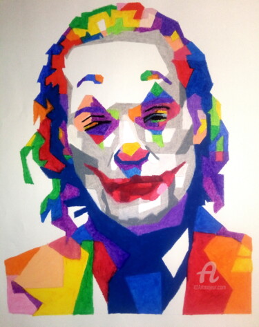 Malerei mit dem Titel "Joker" von Bianchini Jr, Original-Kunstwerk, Pastell