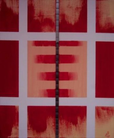 Malerei mit dem Titel "" Rote Serie (4) "" von Bk-Design-Acrylbilder, Original-Kunstwerk, Öl