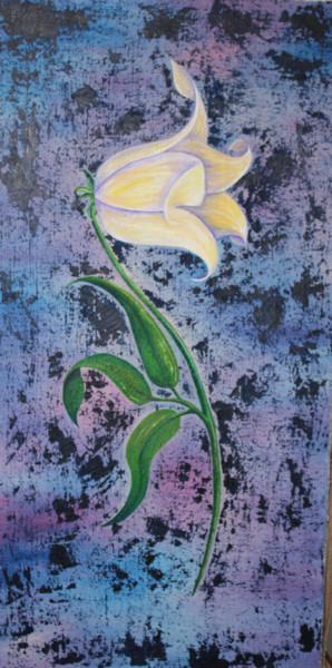 Painting titled "wild-lilly" by Kristine Businska, Original Artwork, Oil