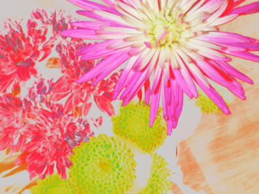 Gravures & estampes intitulée "Aster Flowerscent" par Lewis Freitag, Œuvre d'art originale, Impression numérique Monté sur C…