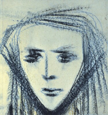 Disegno intitolato "Image in perspective" da Blago Simeonov, Opera d'arte originale, Pastello