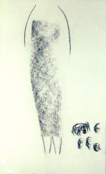 Tekening getiteld "Elegance" door Blago Simeonov, Origineel Kunstwerk, Houtskool