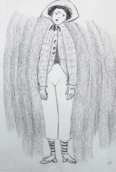 Zeichnungen mit dem Titel "Singing boy 1830 Vi…" von Blago Simeonov, Original-Kunstwerk, Bleistift Auf Andere starre Platte…