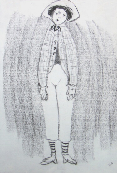 Drawing titled "Singing boy 1830 Vi…" by Blago Simeonov, Original Artwork, Pencil Mounted on Other rigid panel