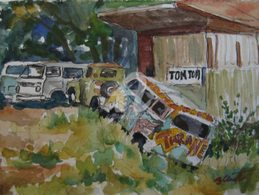 Painting titled "Last Resting Place" by Blaine Clayton, Original Artwork, Watercolor