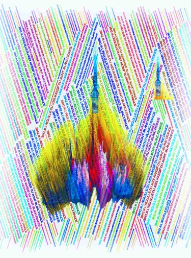 LA MERE DES ONDES L'AIGUILLE DU MIDI Arts numériques intitulée "LA MERE DES ONDES L…" par Blaise Lavenex, Œuvre d'art originale,
