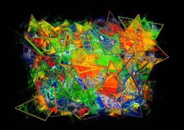 Цифровое искусство под названием "TABLEAU DE VERRE DE…" - Blaise Lavenex, Подлинное произведение искусства, Цифровая живопись