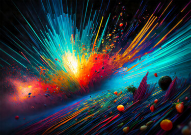 Digital Arts titled "EXPLOSION JARDINIERE" by Blaise Lavenex, Original Artwork, AI generated image