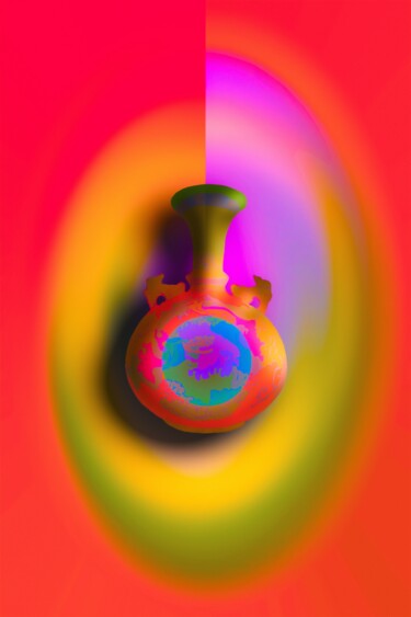 Arts numériques intitulée "Vase one" par Blame Mr Ken, Œuvre d'art originale, Peinture numérique