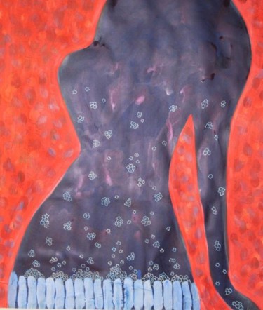 Painting titled "Silhouette 5" by Sylvie Guinand (Blanche G.), Original Artwork, Acrylic