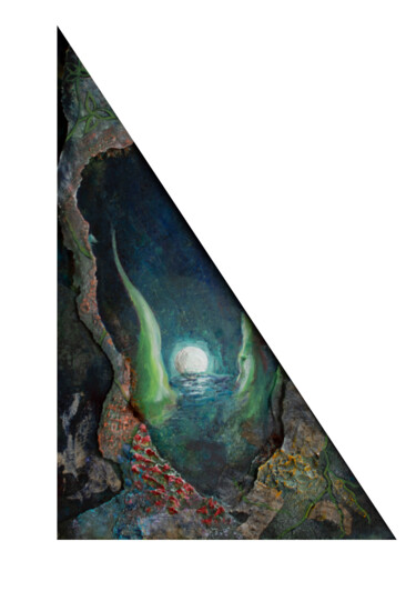 Peinture intitulée "Déluge interne 9" par Blandine Granier, Œuvre d'art originale, Huile