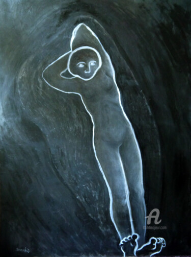 Peinture intitulée "Vénus" par Blandine Sanchis, Œuvre d'art originale, Huile