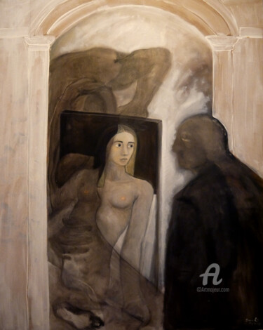 Pintura intitulada "Le couvent" por Blandine Sanchis, Obras de arte originais, Óleo