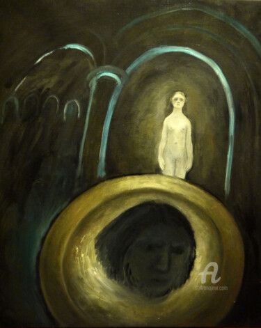 Peinture intitulée "Salomé" par Blandine Sanchis, Œuvre d'art originale, Huile