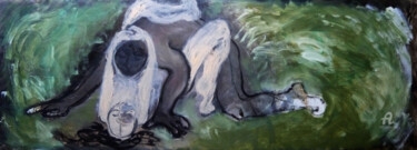 Pintura intitulada "Dans les bois" por Blandine Sanchis, Obras de arte originais, Óleo