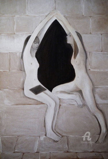 Картина под названием "Arcade" - Blandine Sanchis, Подлинное произведение искусства, Масло