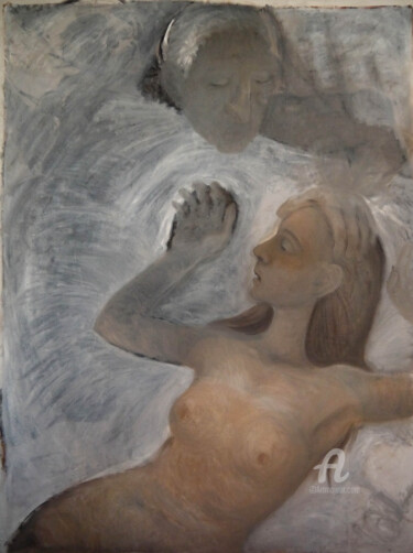 Peinture intitulée "Dans le rêve" par Blandine Sanchis, Œuvre d'art originale, Huile