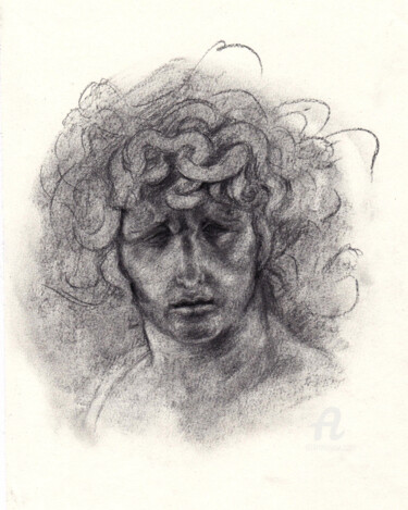 Desenho intitulada "Dessin d'après Médu…" por Blandine Sanchis, Obras de arte originais, Carvão
