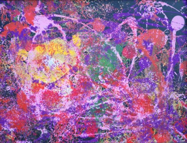 Peinture intitulée "Fondue colorée" par Blandine Sergent, Œuvre d'art originale, Acrylique