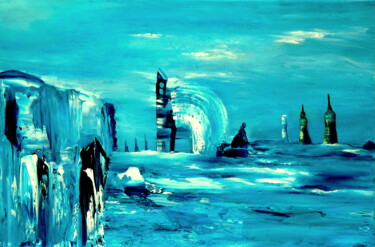 Malerei mit dem Titel "Ende der Eiszeit" von Blanka Mandel, Original-Kunstwerk, Acryl