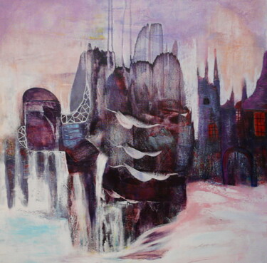 Painting titled "Mystical Place" by Blanka Mandel, Original Artwork, Acrylic