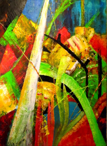Painting titled "Sound of nature" by Blanka Mandel, Original Artwork, Acrylic Mounted on Wood Stretcher frame