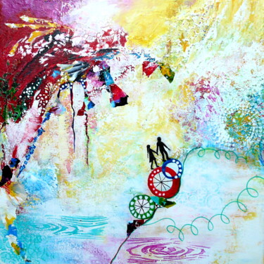 Картина под названием "Innere Balance" - Blanka Mandel, Подлинное произведение искусства, Акрил Установлен на Деревянная рам…