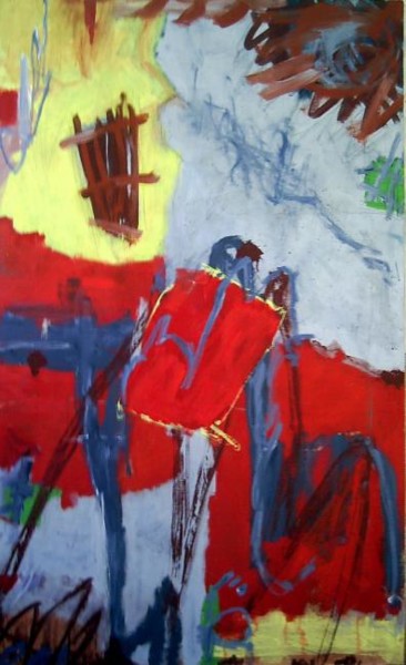 Peinture intitulée "le milieu de nulle…" par Aquino Blan, Œuvre d'art originale