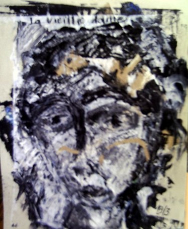 Peinture intitulée "la vieille dame" par Aquino Blan, Œuvre d'art originale