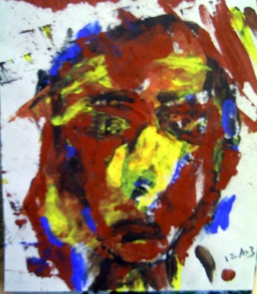 Peinture intitulée "clandestin" par Aquino Blan, Œuvre d'art originale