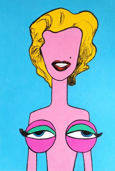 Drawing titled "MY TITS LOVE ANDY W…" by Анна Жулева, Original Artwork, Pastel