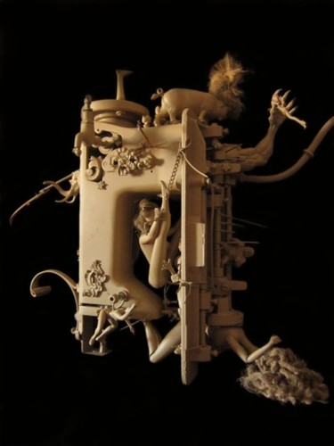 Sculpture intitulée "sex-machine" par Blatman, Œuvre d'art originale