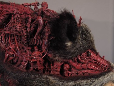 Sculpture intitulée "detail Cochon sauva…" par Blatman, Œuvre d'art originale