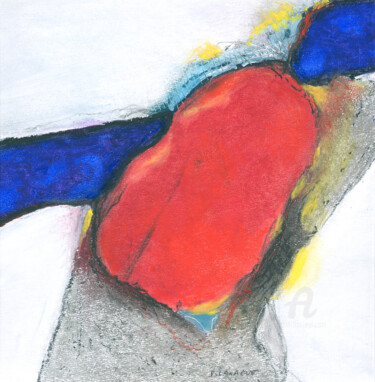 Peinture intitulée "ZOOMING 1996" par Bruno Laxague, Œuvre d'art originale, Pastel Monté sur Carton