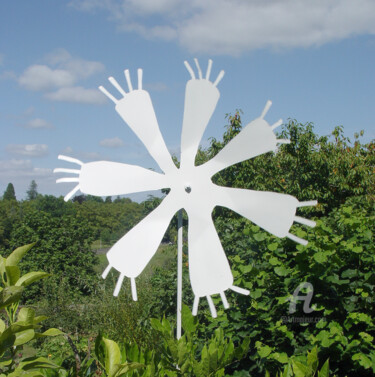 Sculpture intitulée "LES MUES DANS L’AIR…" par Bruno Laxague, Œuvre d'art originale, Métaux