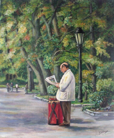 Painting titled "EL BARQUILLERO" by Blázquez, Original Artwork, Oil