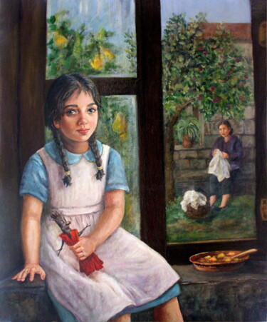 Painting titled "LA RAMA SECA" by Blázquez, Original Artwork, Oil