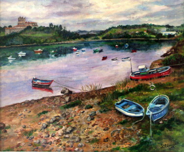 Painting titled "RÍA BRAZO MAYOR" by Blázquez, Original Artwork, Oil