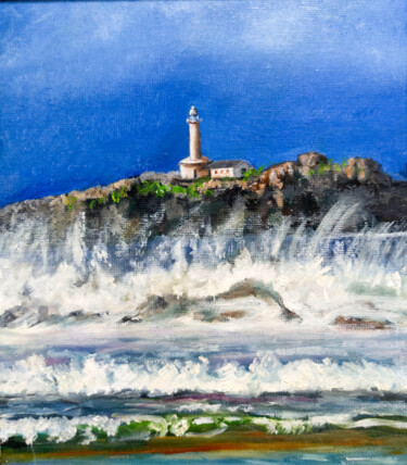 Painting titled "ISLA DE MOURO" by Blázquez, Original Artwork, Oil