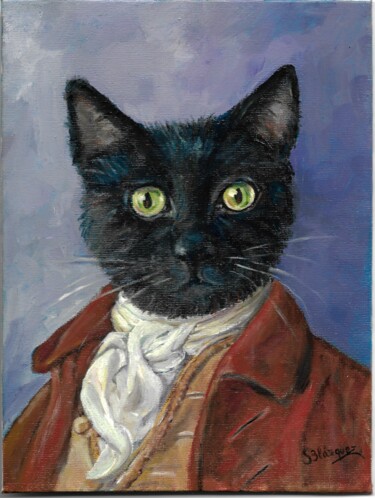 Painting titled "LORD GATO" by Blázquez, Original Artwork, Oil
