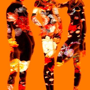 Digitale Kunst getiteld "trois grâces" door Blec, Origineel Kunstwerk, AI gegenereerde afbeelding