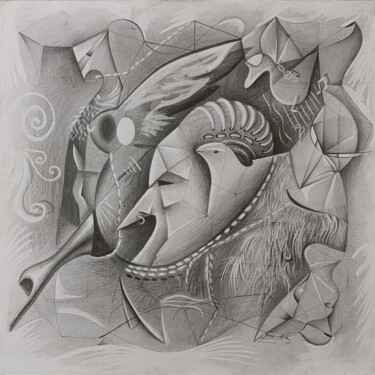 Σχέδιο με τίτλο "The Carnivals" από Bledi Kita, Αυθεντικά έργα τέχνης, Μολύβι