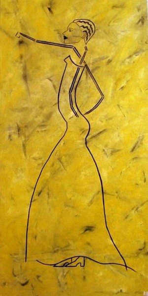 Peinture intitulée "flamenco" par Renaud Boy, Œuvre d'art originale, Autre