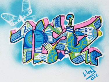 Peinture intitulée "1DSIZ  (indécise)" par Blesk_one, Œuvre d'art originale, Acrylique