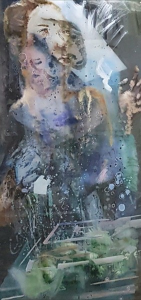 Картина под названием "Dissociation" - Evelyne Puech, Подлинное произведение искусства, Масло