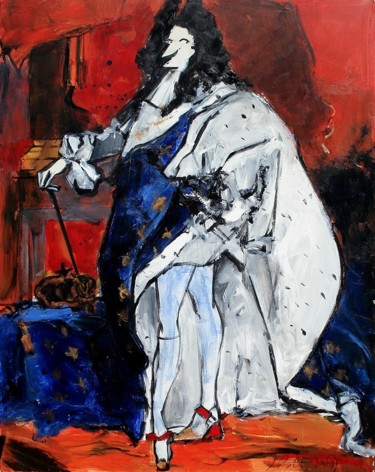 Pittura intitolato "LOUIS XIV-L114xH146" da Blezot, Opera d'arte originale, Acrilico