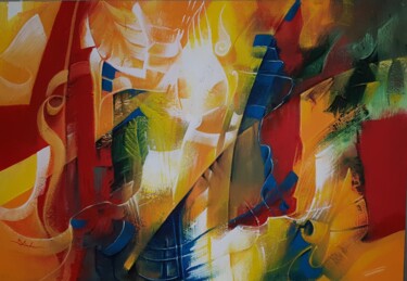 Peinture intitulée "Festa danzante" par Blindu, Œuvre d'art originale, Acrylique Monté sur Châssis en bois