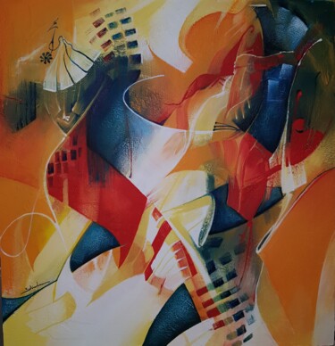 Pintura titulada "Celebrazione" por Blindu, Obra de arte original, Acrílico Montado en Bastidor de camilla de madera