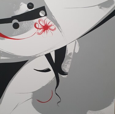 Картина под названием "Con te" - Blindu, Подлинное произведение искусства, Акрил Установлен на Деревянная рама для носилок